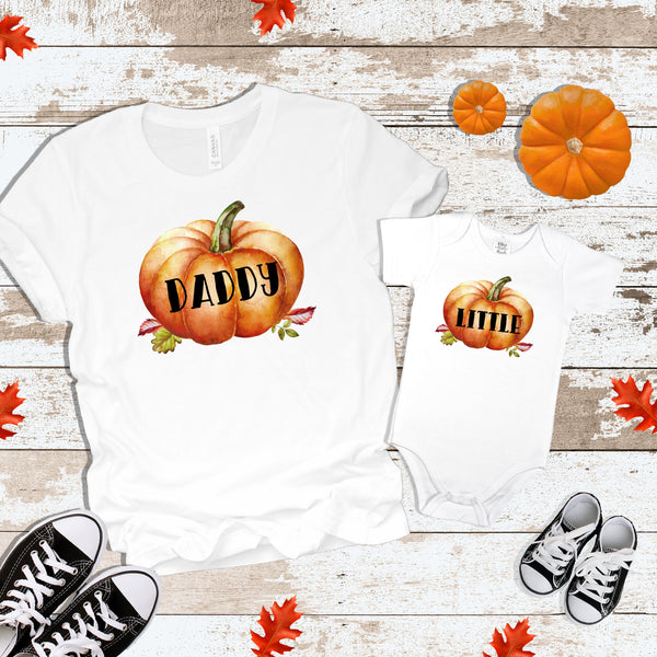 Fall Daddy Pumpkin Little Matching Tops