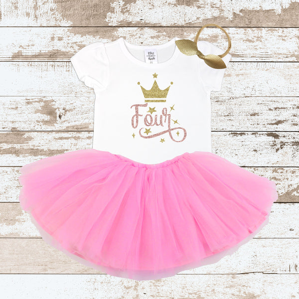 Four Crown Pink Tutu Outfit