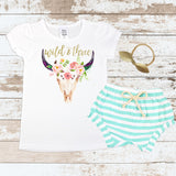Gold Wild and Three Mint Shorts Outfit