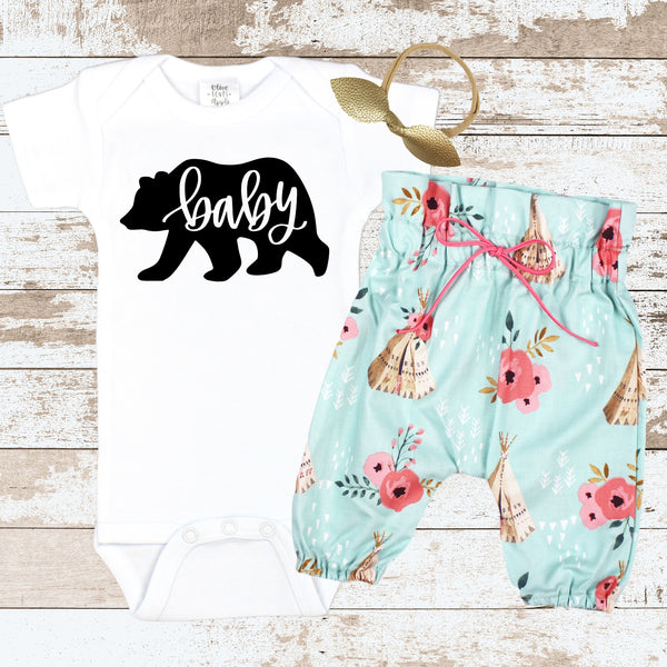 BABY BEAR Teepee Pants Newborn Outfit