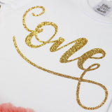 Gold One Peach Tutu Outfit