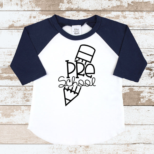 Pre-School Pencil Navy Raglan