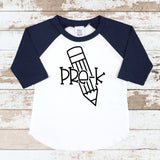 Pre-k Pencil Navy Raglan
