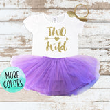 Gold Two Wild Purple Tutu Outfit