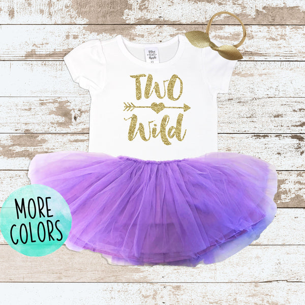 Gold Two Wild Purple Tutu Outfit