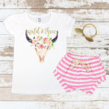 Gold Wild and Three Pink Shorts Outfit